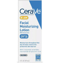 Load image into Gallery viewer, Cerave AM Facial Moisturizing lotion Broad Spectrum SPF 30
