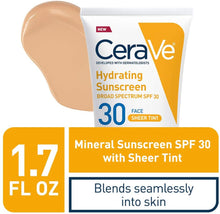Load image into Gallery viewer, CeraVe Hydrating Sunscreen SPF 30 Face Sheer Tint
