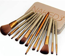 Load image into Gallery viewer, 12 pcs Naked 3 Makeup Goat Hair Brushes Set Kit
