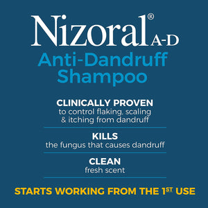 Nizoral Anti-Dandruff Shampoo with Ketoconazole 1%, Dry Itchy Scalp Shampoo for Dandruff Control & Relief, 4 fl. oz