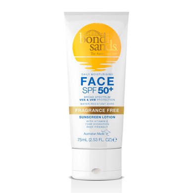 Bondi Sands Sunscreen Lotion SPF 50+ for Face - Fragrance Free 75ml - Nyasia.ae