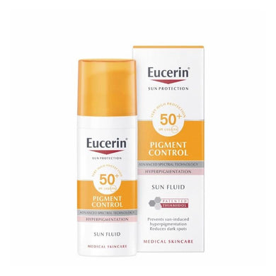 Eucerin Sun Fluid Pigment Control SPF50 + is an anti-spots corrective facial fluid with very high sun protection for all skin types including the most sensitive ones.